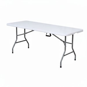 שולחן אירוח מתקפל למזוודה 1.8 מטר צבע לבן White שולחן אירוח מתקפל למזוודה 1.8 מטר צבע לבן White