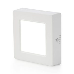 פאנל לד צמוד אינטגרלי מרובע 100X100 6W, אור חם