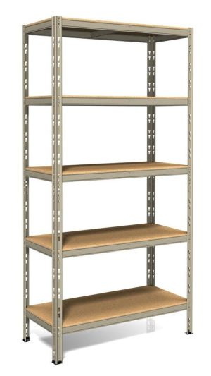 כוננית מתכת+עץ 5 מד' פוקרינו 40X90X180 אפור מג. כוננית מתכת+עץ 5 מד' פוקרינו 40X90X180 אפור מג.