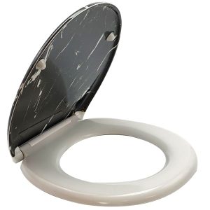 טורנדו סטון מושב אסלה פורצלן שחור/ לבן טורנדו סטון מושב אסלה פורצלן שחור/ לבן