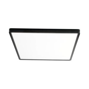 צמוד תקרה עגול דק שחור TIME 48W 45*45CM 3CCT- גוון אור משתנה בלחיצה NISKO