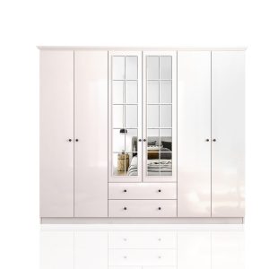 ארון בגדים 6 דלתות ברוחב 210 דגם פטרה Patara מבית Twins Design ארון בגדים 6 דלתות ברוחב 210 דגם פטרה Patara מבית Twins Design