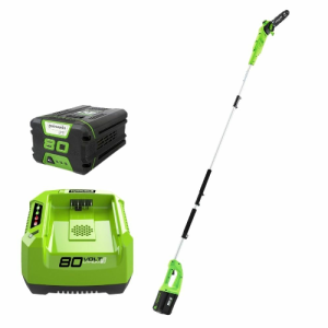 מסור שרשרת גבהים80V+סוללה 2AH +מטען80V greenworks