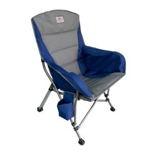 כיסא מתקפל דגם Malibu Comfort Deluxe אפור/כחול כיסא מתקפל דגם Malibu Comfort Deluxe אפור/כחול