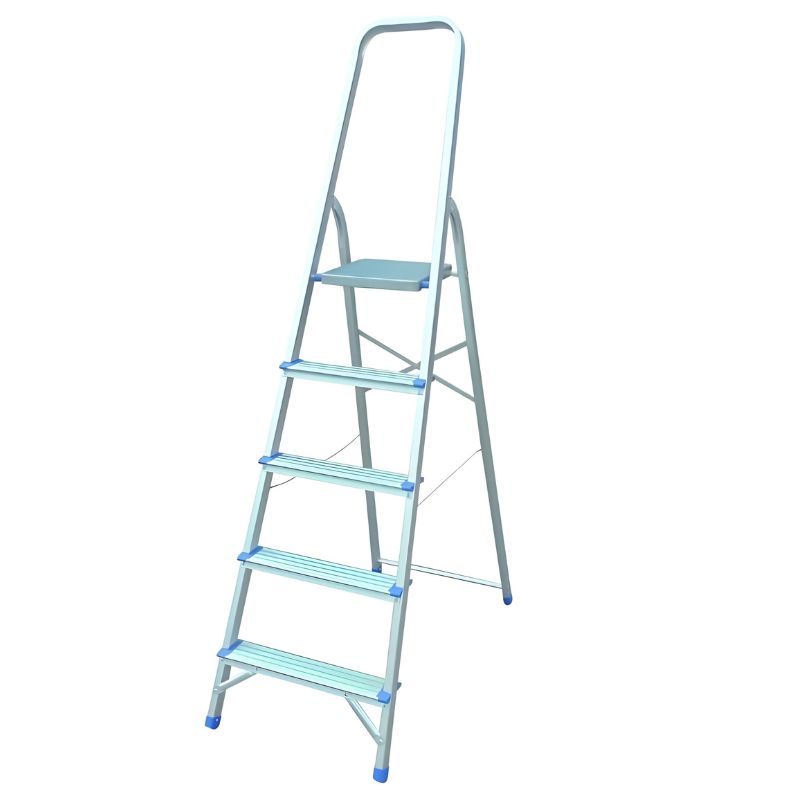 סולם אלומיניום 5 שלבים EN131 5-Step Aluminum Ladder צבע כסוף Silver