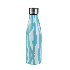 בקבוק Teal Zebra דקאל נירוסטה 500 מ"ל דופן כפול 4/24 בקבוק Teal Zebra דקאל נירוסטה 500 מ"ל דופן כפול 4/24