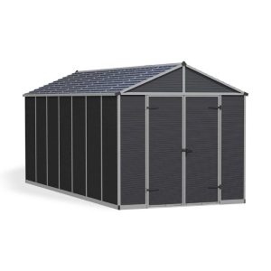 מחסן גינה RUBICON 2.4x5.3 אפור כהה מבית פלרם - Canopia מחסן גינה RUBICON 2.4x5.3 אפור כהה מבית פלרם - Canopia