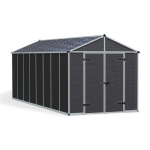 מחסן גינה RUBICON 2.4x6.0 אפור כהה מבית פלרם - Canopia מחסן גינה RUBICON 2.4x6.0 אפור כהה מבית פלרם - Canopia
