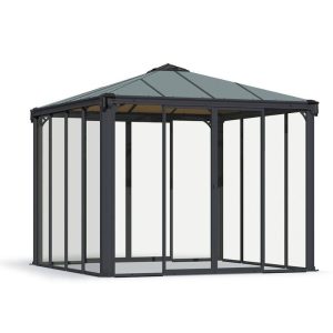 גזיבו סגור לגינה LEDRO אפור כהה 3x3 מבית פלרם - Canopia גזיבו סגור לגינה LEDRO אפור כהה 3x3 מבית פלרם - Canopia