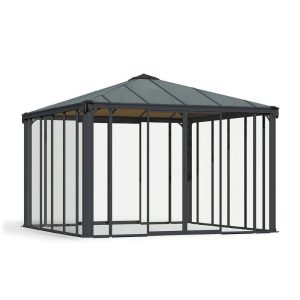 גזיבו סגור לגינה LEDRO אפור כהה 3.6x3.6 מבית פלרם - Canopia גזיבו סגור לגינה LEDRO אפור כהה 3.6x3.6 מבית פלרם - Canopia