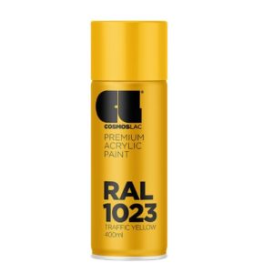 Cosmos Lac RAL | קוסמוס לק ספריי ראל מבריק – 1023 - 400 מ"ל Cosmos Lac RAL | קוסמוס לק ספריי ראל מבריק – 1023 - 400 מ"ל