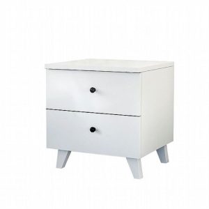 זוג שידות לילה דגם רוז 565 לבן Twins Design זוג שידות לילה דגם רוז 565 לבן Twins Design
