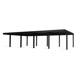 חניית Oslo שחורה 6X12 מבית פלרם - Canopia חניית Oslo שחורה 6X12 מבית פלרם - Canopia
