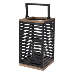 עששית מלבני עם ידית, מתכת, גודל: 15X15X28 ס"מ