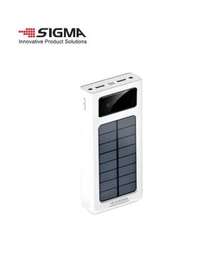 סוללת גיבוי 10,000MAH סולארית סיגמא לבן סוללת גיבוי 10,000MAH סולארית סיגמא לבן