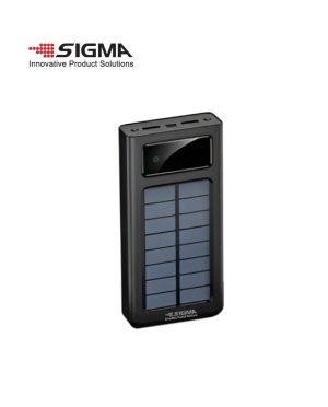 סוללת גיבוי 20,000MAH סולארית סיגמא שחור סוללת גיבוי 20,000MAH סולארית סיגמא שחור