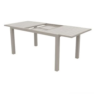 שולחן אוכל אלומיניום נרו נפתח Nero Extending Aluminum Dining Table צבע לבן White עד 2.40 מטר שולחן אוכל אלומיניום נרו נפתח Nero Extending Aluminum Dining Table צבע לבן White עד 2.40 מטר