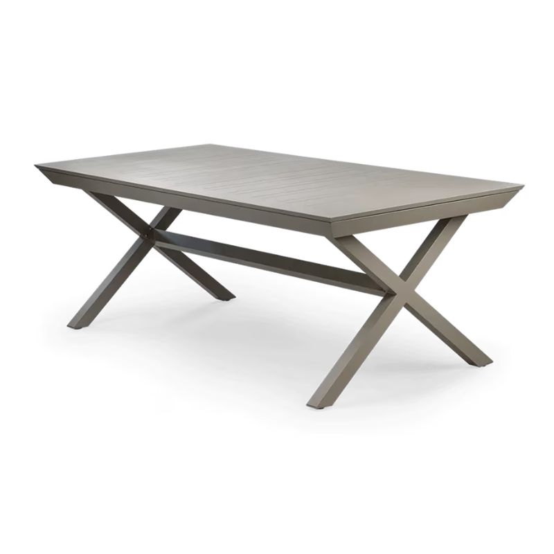שולחן גינה נפתח ברצלונה מאלומיניום Barcelona Extendable Dining Table צבע אבן Stone שולחן גינה נפתח ברצלונה מאלומיניום Barcelona Extendable Dining Table צבע אבן Stone