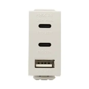 מטען מהיר 3 יציאות USB 2C+A PD 20W סהרה 1M MATT ניסקו סוויץ'