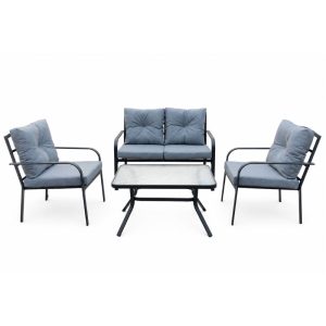 מערכת ישיבה למרפסת ולגן אורבן Urban צבע אפור Grey מערכת ישיבה למרפסת ולגן אורבן Urban צבע אפור Grey