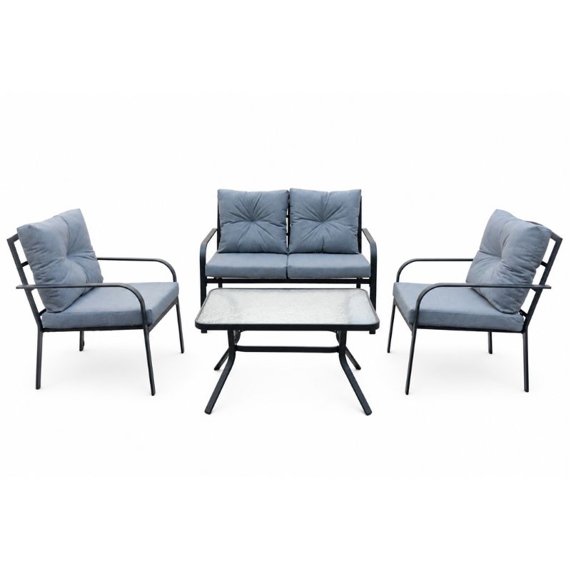 מערכת ישיבה למרפסת ולגן אורבן Urban צבע אפור Grey מערכת ישיבה למרפסת ולגן אורבן Urban צבע אפור Grey